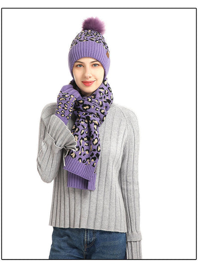 Conjunto de Abrigo: Gorro, Bufanda y Guantes de Lana Tejida - Image 15