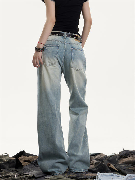 Jeans Vintage Desgastado Suelto con Efecto Whiskers para Mujer - Image 16