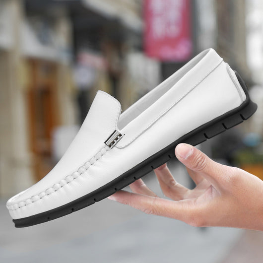 Zapatos de Cuero Blanco Piso Plano - Comodidad Premium en Cuero Genuino - Image 2