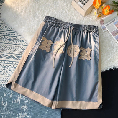 Shorts Deportivos Holgados con Bordado para Hombre - Image 9