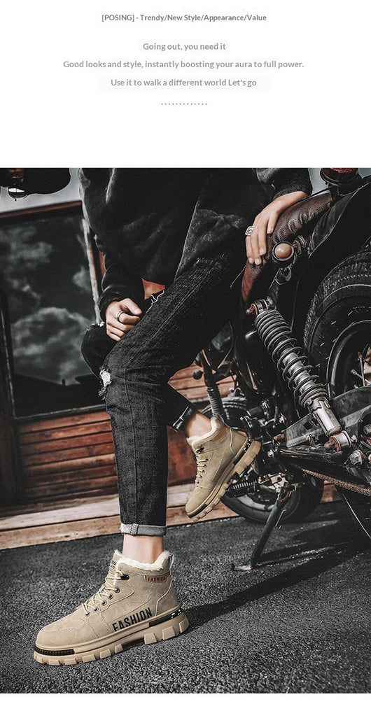 Zapatos Cálidos de Algodón con Forro Polar para Hombre - Image 20