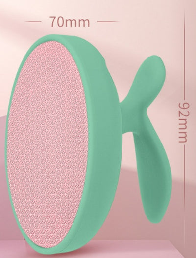 Pink oval nano foot grinder with a textured surface and ergonomic handle, designed for exfoliating and removing calluses. - Image 7