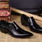 Zapatos Oxford Puntiagudos de Cuero Brillante - Estilo Británico Moderno para Hombre