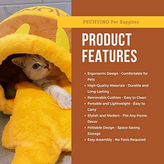 Cama Nido para Gatos con Espuma Viscoelástica - Cojín Desmontable y Lavable - Image 6