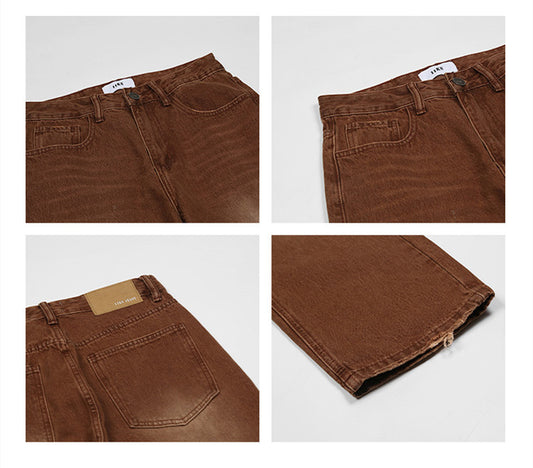 Jeans Retro Holgados Marrón para Otoño e Invierno - Image 2
