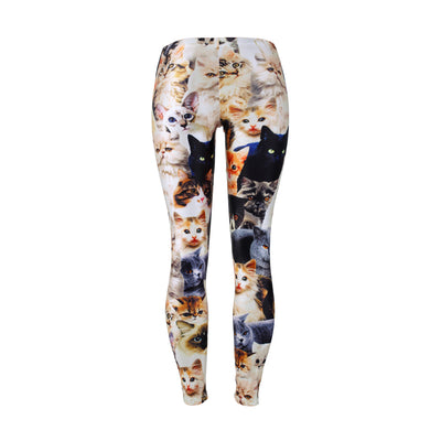 Leggins Estampado Digital Gato Pantalones Ajustadores para Mujer - Image 4