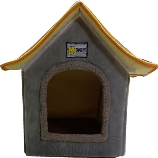 Cama Térmica para Mascotas con Casa Chimenea - Diseño Removible y Lavable - Image 4