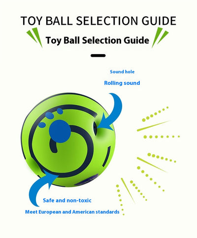 Green and blue striped dog toy food dispenser ball with kibble, measuring 14CM in diameter. - Image 10