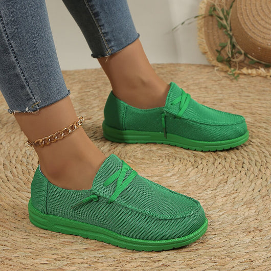 Mocasines Cómodos Talla Grande con Cordones y Diseño Slip-On