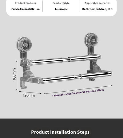 Repisa Organizadora de Toallas con Ventosas - Sin Perforaciones - Image 13