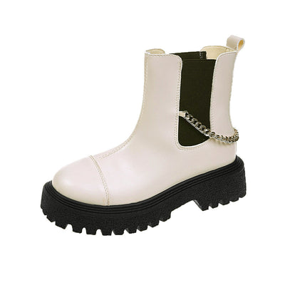 Botas Casuales Cortas para Mujer con Cadena y Suela Gruesa - Image 4