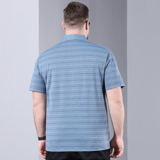 Camiseta de Manga Corta para Hombre Talla Grande con Brillantes Decorativos - Image 13