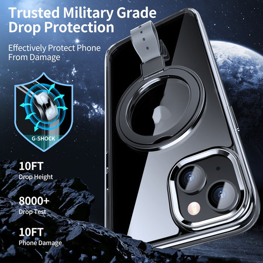 Funda Magnética Transparente con Anillo Giratorio y Soporte Ajustable - Image 14