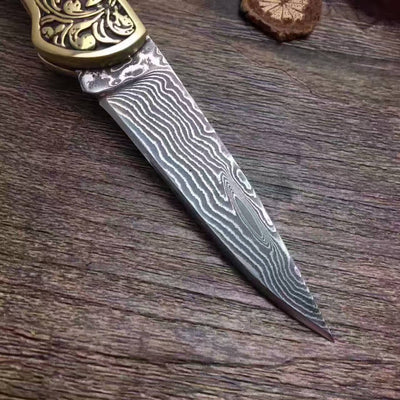 Cuchillo Táctico Plegable de Supervivencia con Cacha Natural - Image 8
