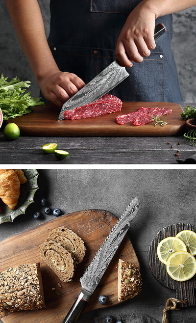 Juego de Cuchillos de Chef Damasco Profesional - Image 16