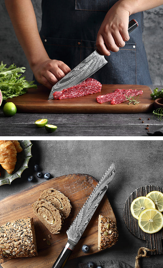 Juego de Cuchillos de Chef Damasco Profesional - Image 16