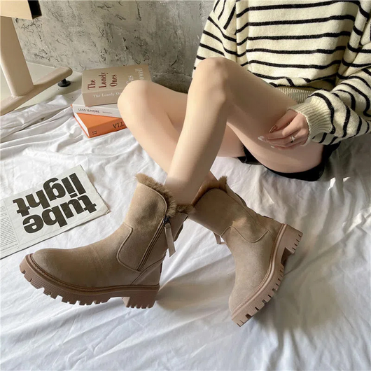 Botas de Invierno Impermeables Mujer - Gamuza Sintética con Suela Antideslizante - Image 25