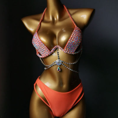 Traje de Baño Diamante con Tassel y Soporte Reforzado - Image 3