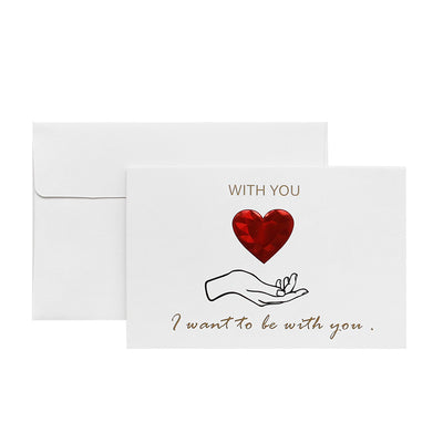 Tarjeta de Felicitación Corazón Rojo - Te Amo Por Siempre con Sobres - Image 13