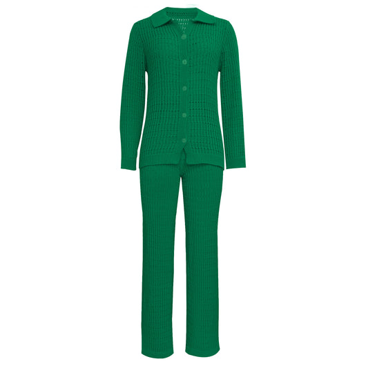 Traje de Pantalón Recto y Camisa Lisa - Conjunto Elegante y Versátil - Image 16