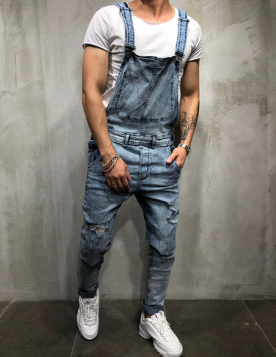 Enterizo Denim Sling con Rotos Desgarrados - Image 13