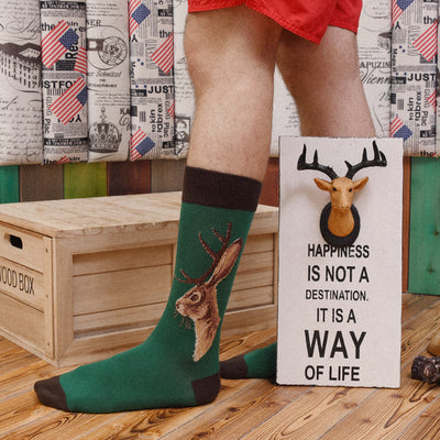 Calcetines Estampados Medianos para Hombre - Diseño Clásico y Versátil - Image 4