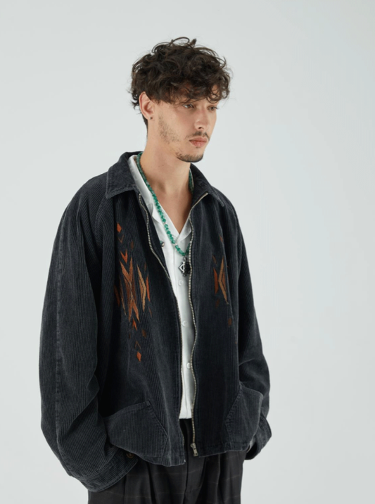 Chaqueta de Pana Vintage Lavable para Hombre