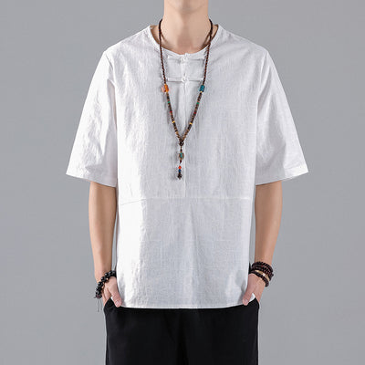 Camiseta Retro Jacquard Cuello Redondo para Hombre - Image 5