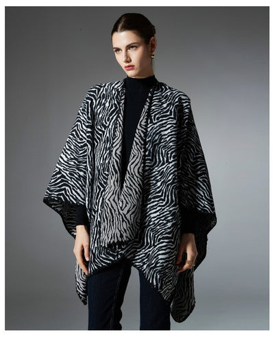 Chal Zebra Cálido de Largo Medio para Invierno - Image 10