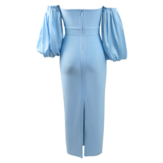 Vestido Elegante para Mujer con Mangas Texturizadas - Estilo Europeo y Americano - Image 10