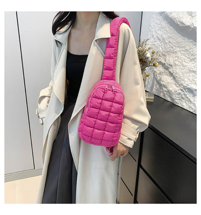 Bolsa Crossbody Acolchada Diamante para Mujer - Diseño Plisado Cloud - Image 28