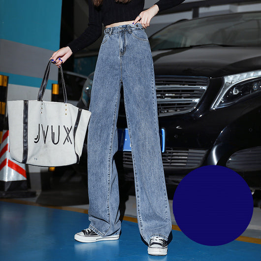 Jeans Anchos de Cintura Alta Otoño - Corte Recto Holgado con Caída Perfecta - Image 3