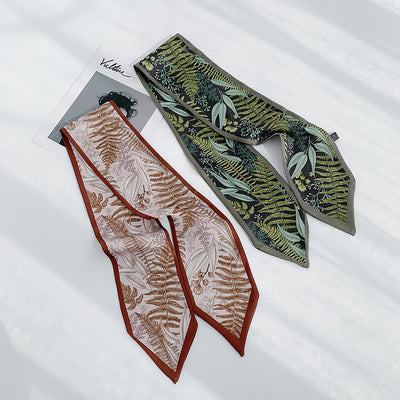 Pañuelo de Seda Estilo Coreano - Bufanda Estrecha Multiuso para Primavera y Otoño - Image 4