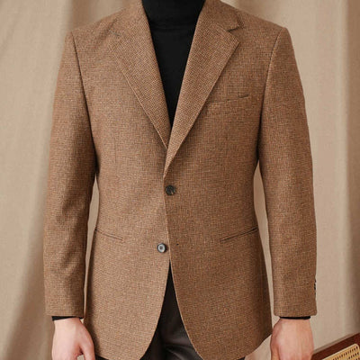 Abrigo Vintage Pata de Gallo Slim Fit para Hombre - Image 11