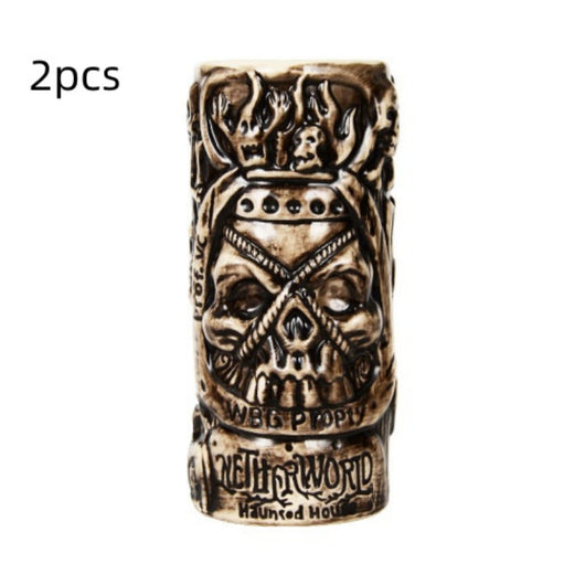 Taza Calavera Pirata Cerámica Estilo Tiki Hawaii para Cócteles - Image 13