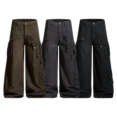 Pantalones Casuales Holgados Estilo Urbano con Bolsillos Múltiples - Image 4