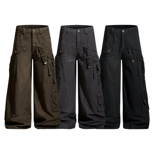 Pantalones Casuales Holgados Estilo Urbano con Bolsillos Múltiples - Image 4