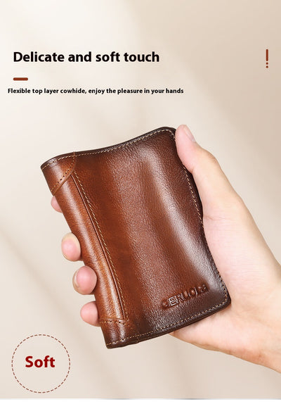 Billetera de Cuero Genuino Ultradelgada con Protección Anti-robo - Image 12