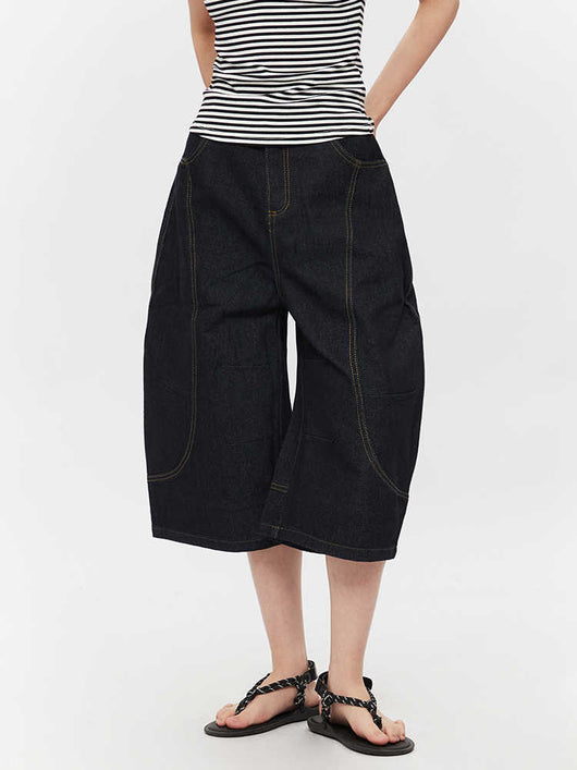 Shorts Vaqueros Sueltos Retro Lavado Vintage para Mujer - Image 8