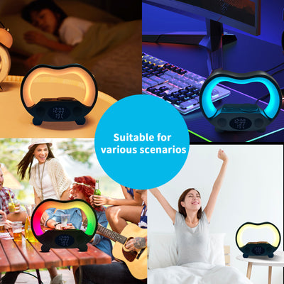 Lámpara LED Inteligente 6 en 1 con Control Remoto Bluetooth, Cargador Inalámbrico y Altavoz - Image 4