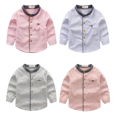 Camisa de Cuello Alto a Rayas para Niños y Bebés - Image 9