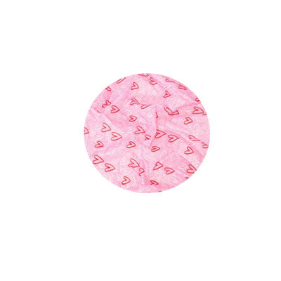 Pink round electronic cat toy with power symbol and a circular cat play mat with cartoon animals and pink border. - Image 5