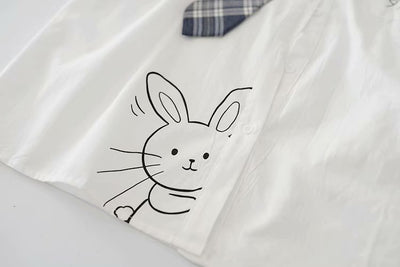 Camisa Escolar Suelta Estilo Japonés con Corbata - Manga Corta Versátil - Image 30