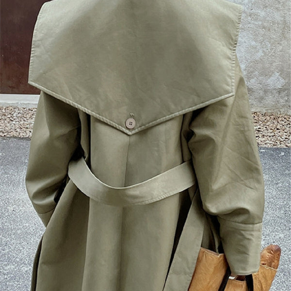 Abrigo Trench Coat de Solapa para Mujer