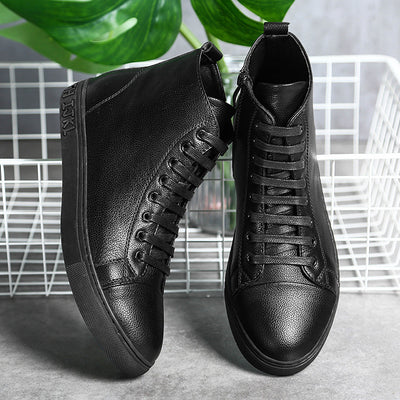 Tenis Altos Negros Talla Grande para Hombre - Image 6