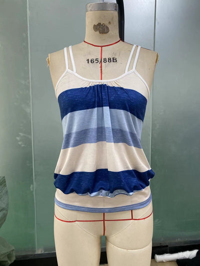 Blusa de Rayas con Tirantes - Estilo Vacacional - Image 14