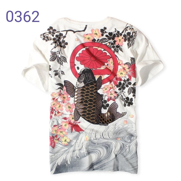 Chaqueta Bordada Dragón Volador y Flor de Cerezo Yokosuka Doble Cara