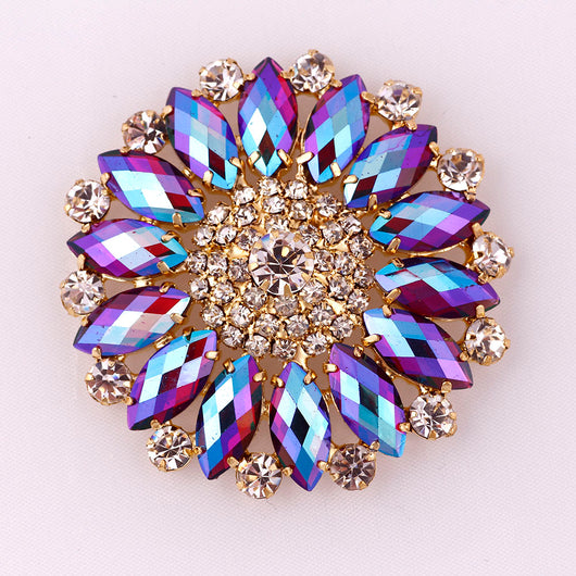 Ornamento Girasol Brillante con Cristales de Colores para Personalizar - Image 9