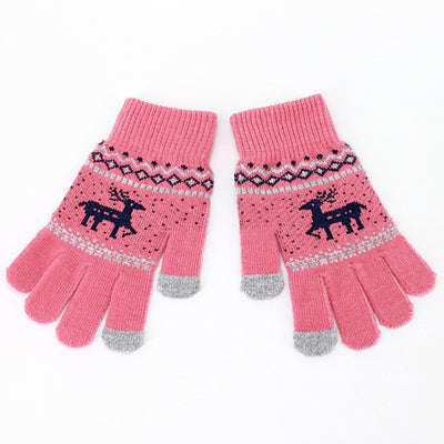 Guantes Tejidos con Patrón Navideño Jacquard - Image 3