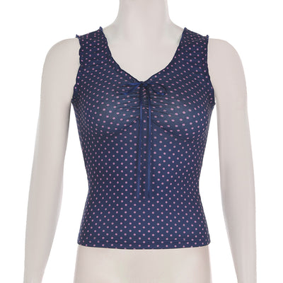 Blusa Sin Mangas Tejida con Estampado de Lunares - Image 15